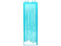 LEGO onderdeel Brick 1 x 2 x 5 with Waterfall with Bubbles, Sparkles, and Foam Pattern (Sticker) - Set 41072 2454pb252