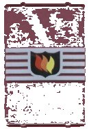 LEGO onderdeel Glass for Window 1 x 4 x 5 with Fire Logo Badge on 5 White Stripes Pattern (2494pb07)