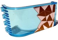 LEGO onderdeel Panel 3 x 4 x 6 Curved Top with Silver and Gold Triangles Mosaic Pattern (Sticker) - Set 41106 2571pb10