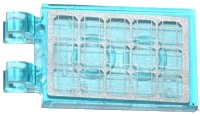 LEGO part Tile, Modified 2 x 3 with 2 Open O Clips with Silver Solar Panel Pattern (Sticker) - Sets 60036 / 60078 / 60080 30350bpb032