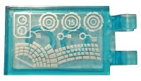 LEGO onderdeel Tegel, Gewijzigd 2 x 3 met 2 Clips met Toetsenbord en Afbeeldingen met Nummer 15 Patroon (Sticker) - Set 76125 30350bpb093
