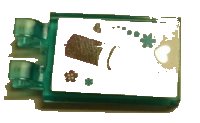LEGO onderdeel Tile, Modified 2 x 3 with 2 U Clips with Heart, Lipstick and Flower Pattern (Sticker) - Set 3187 30350cpb030