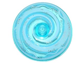 LEGO onderdeel Dish 4 x 4 Inverted (Radar) with Solid Stud with White Swirl Pattern (3960pb033)