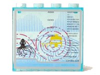 LEGO part Panel 1 x 4 x 3 - Hollow Studs with Ocean Current Lines and Giant Octopus Pattern (Sticker) - Sets 7774 / 7775 4215bpb02