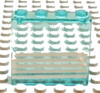 LEGO part Panel 1 x 4 x 3 with 5 White Stripes Pattern (Sticker) - Sets 6342 / 6345 4215pb011