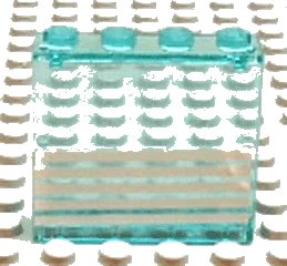 LEGO onderdeel Panel 1 x 4 x 3 with 5 White Stripes Pattern (Sticker) - Sets 6342 / 6345 (4215pb011)