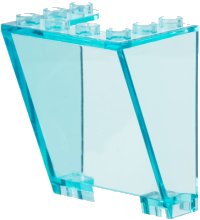 LEGO part Windscreen 3 x 4 x 4 Inverted, Rounded Top Corners, Cutout Bottom Corners 72475