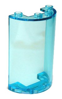 LEGO part Cylinder Half 2 x 4 x 5 with 1 x 2 Cutout 85941