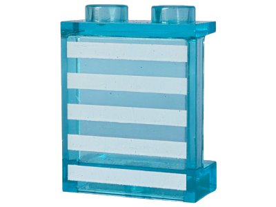 LEGO part Panel 1 x 2 x 2 with Side Supports - Hollow Studs with 5 White Stripes Pattern (Sticker) - Set 60023 (87552pb015)
