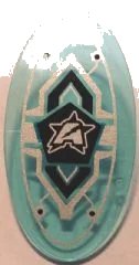 LEGO part Minifigure, Shield Elliptical with Ultra Agents Logo Pattern (Sticker) - Sets 70163 / 70166 92747pb02