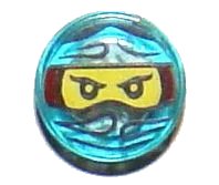 LEGO onderdeel Tile, Round 1 x 1 with Ninjago Trapped Nya Pattern (98138pb053)