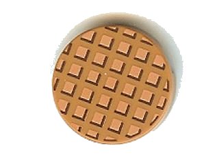 LEGO onderdeel Tile, Round 2 x 2 with Bottom Stud Holder with Waffle Pattern (14769pb023)