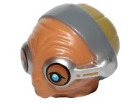 LEGO onderdeel Minifigure, Head, Modified SW Maz Kanata Pattern 24601pb01