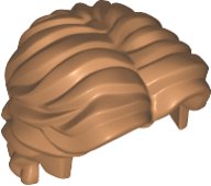 LEGO part Minifigure, Hair Short Wavy with Center Part 26139
