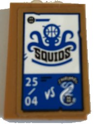 LEGO part Tile 2 x 3 with White and Blue Poster with Black 'SQUIDS' Pattern (Sticker) - Set 70425 26603pb402