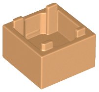 LEGO part Récipient, Boîte 2 x 2 x 1 - Ouverture Supérieure avec Fond Intérieur Plat (35700)