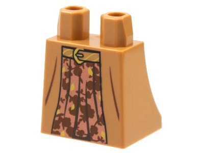 LEGO onderdeel Lower Body, Skirt with Copper Dress, Gold and Reddish Brown Leaves Pattern (36036pb031)