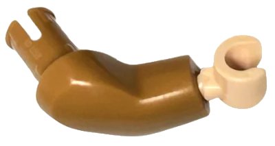 LEGO onderdeel Arm Large with Pin, Right with Light Nougat Hand (37783c01)