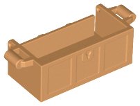 LEGO part Container, Treasure Chest Bottom with Slots in Back (4738a)
