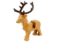 LEGO onderdeel Deer with Dark Brown Antlers (Stag, Reindeer) 51493c01pb01