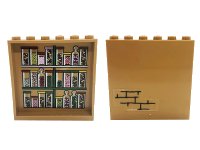 LEGO part Panel 1 x 6 x 5 with Bricks on Outside and Jars and Candy on Inside Pattern (Stickers) - Set 76388 59349pb258