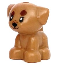 LEGO part Dog, Friends, Puppy, Standing, Small with Reddish Brown Spots Pattern 69901pb01