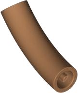 LEGO part Brick, Round Tube 1 x 1 d. 45 degrees Elbow Macaroni Half - Axle Hole 7324