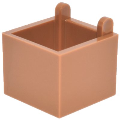 LEGO part Container, Box 2 x 2 x 1 1/3 - Top Opening with Hinge and Hole in Bottom (7711)