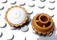 LEGO onderdeel Pie with Cream Filling Pattern (Undetermined Type) 93568pb01