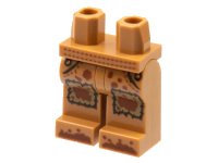 LEGO part Hips and Legs with Knee Patches, Pockets, Dirt Stains and Muddy Feet Pattern 970c00pb0994