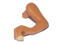 LEGO part Dinosaur Leg Small (Front) Raptor Left with Tan Claws Pattern 98068pb01