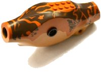 LEGO onderdeel Dinosaur Body Tyrannosaurus rex with Dark Orange Top with Dark Brown Stripes Pattern 98160c03pb01