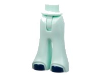 LEGO part Mini Doll Hips and Trousers Bell-Bottoms with Dark Blue Shoes Pattern - Thin Hinge 2125c00pb001
