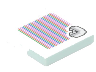 LEGO part Tile 2 x 2 with Super Mario Scanner Code Bone Piranha Plant Pattern (Sticker) - Set 71423 (3068pb2299)