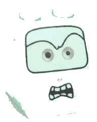 LEGO part Slope 65 2 x 2 x 2 with Bottom Tube with Light Gray Eyes and Angry Mouth with Teeth Pattern 3678bpb046