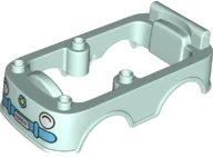 LEGO part Duplo Car Body Bus Small Bottom Section with 'SUNS3T' License Plate Pattern 73564pb01
