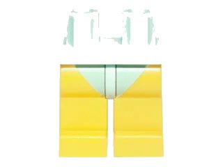 LEGO onderdeel Hips and Yellow Legs with Light Aqua Leotard / Swimsuit Bottom Pattern (970c03pb19)