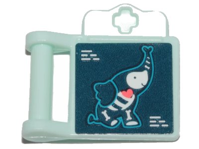 LEGO onderdeel Friends Accessories Medical Clipboard with Bar Handle with Elephant X-Ray Pattern (Sticker) - Set 41424 (98393bpb06)