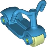 LEGO part Duplo Scooter with Yellowish Green Wheels 1968c01
