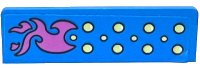 LEGO part Panel 1 x 4 x 1 with Dark Pink Flame and Bright Light Yellow Circles Pattern Model Left Side (Sticker) - Set 41383 30413pb088L