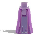 LEGO part Mini Doll Hips and Skirt Full Length with Lavender Middle and Arendelle Pattern - Thick Hinge 15875c157pb001
