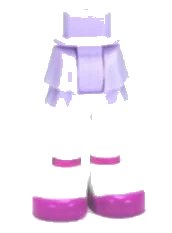 LEGO onderdeel Mini Doll Hips and Skirt Layered, White Legs and Magenta Shoes with Ankle Straps Pattern - Thick Hinge 92250c00pb06