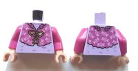 LEGO part Torso Dark Pink Jacket with Candies over Lavender Sweater Pattern / Dark Pink Arms / Light Nougat Hands 973pb4366c01