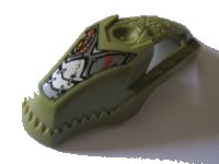 LEGO part Flywheel Fairing Crocodile Streamlined Shape with Cragger Pattern 15095pb01
