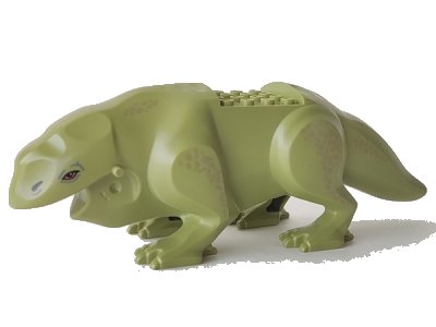 LEGO onderdeel Dewback Body, Claws and Short Tail with Eyes and Nostrils and Leg Spots Pattern 1 (16875pb01)