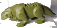 LEGO part Dewback Body, Claws and Short Tail with Eyes and Nostrils and Leg Spots Pattern 2 16875pb02