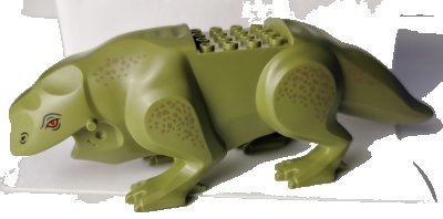 LEGO onderdeel Dewback Body, Claws and Short Tail with Eyes and Nostrils and Leg Spots Pattern 2 (16875pb02)