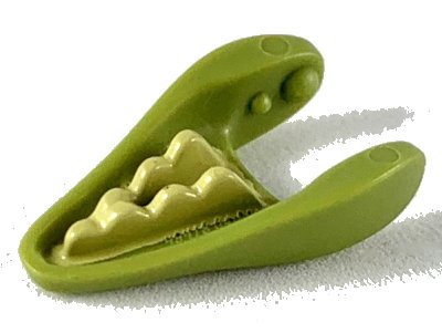 LEGO part Dinosaur Jaw Lower Small with Tan Teeth Pattern (49418pb01)