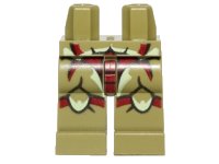 LEGO onderdeel Hips and Legs with Galaxy Squad Buggoid with Dark Red Stripes and Exoskeleton Pattern 970c00pb0211