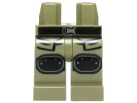 LEGO onderdeel Hips and Legs with Black Belt, Pockets and Knee Pads Pattern 970c00pb0328